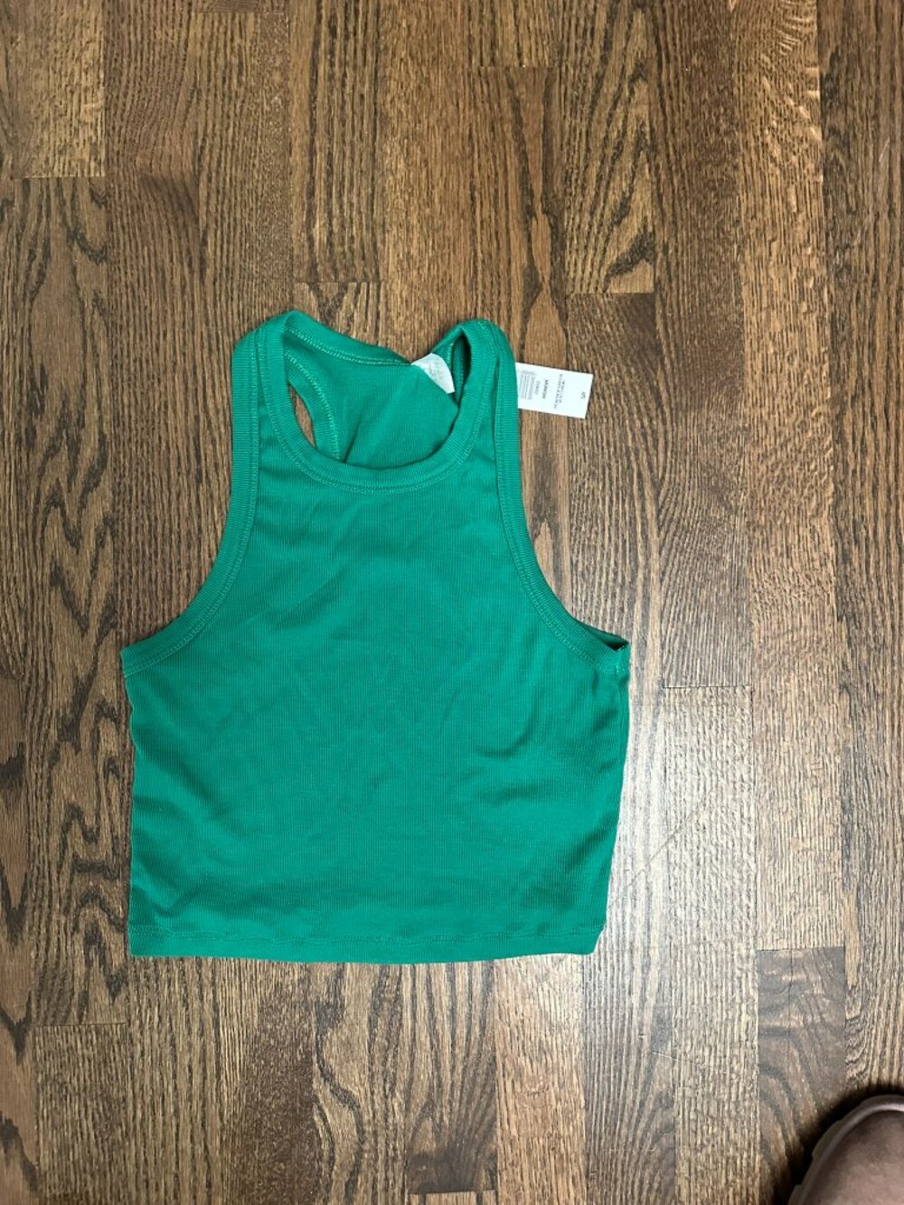 Aritzia Green Ribbed Tank Top – Sleeveless Knit – Size SP, NWT